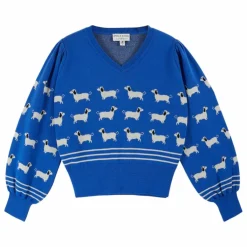 Emile et Ida Pull Cali Chien Coton Bio | Bleu roi Clearance