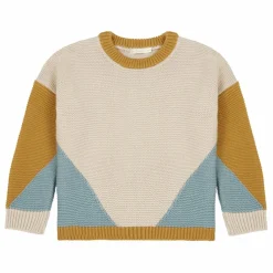 Yuki Pull Chunky Coton Bio Color Block | Beige New