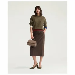 Outlet Momoni Pull Clover Laine Mérinos | Vert