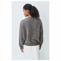 American Vintage Pull Col Bateau Vitow Alpaga et Laine | Acier Best