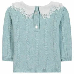 Tartine et Chocolat Pull Col Claudine Laine | Vert d'eau Clearance