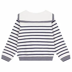 Enfant Petit Bateau Pull Col Marin Rayé Coton Bio |