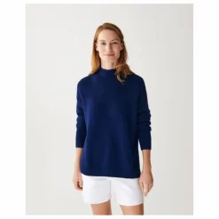 Bompard Pull Col Montant Ample Cachemire | Bleu marine Online