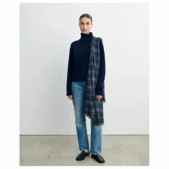 Femme Bompard Pull Col Montant Manches Marteau Cachemire |