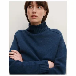 Bompard Pull Col Montant Manches Marteau Cachemire | Bleu marine Clearance