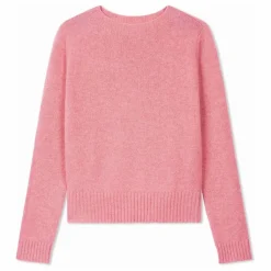Bompard Pull Col Rond 4 Fils CachemireG58023 | Rose bonbon New