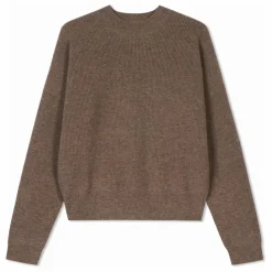 Sale Bompard Pull Col Rond Ample Côtes Cachemire | Beige