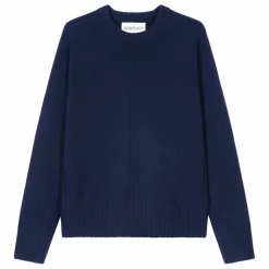 Femme Bompard Pull Col Rond Côtes Cachemire |