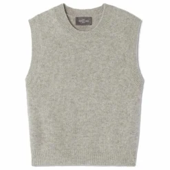 Clearance Bompard Pull Col Rond Sans Manches Cachemire | Gris argent