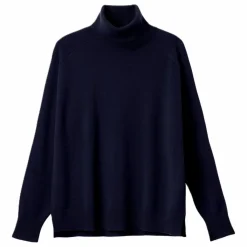 Discount Bompard Pull Col Roulé Ample Cachemire | Bleu marine