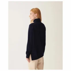 Discount Bompard Pull Col Roulé Ample Cachemire | Bleu marine