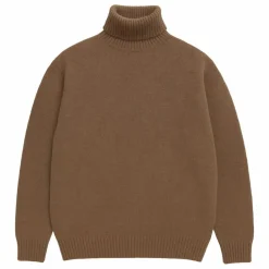 Origin Knitwear Pull Col Roulé Seamless Laine | Marron
