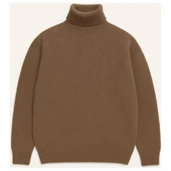 Origin Knitwear Pull Col Roulé Seamless Laine | Marron