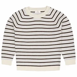 Clearance Copenhagen Colors Pull Côtelé Rayures Laine Mérinos | Marron