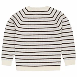 Clearance Copenhagen Colors Pull Côtelé Rayures Laine Mérinos | Marron