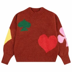 Bobo Choses Pull Cœur Laine | Rouge New