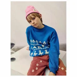 New Bobo Choses Pull Ferme Coton Bio | Bleu