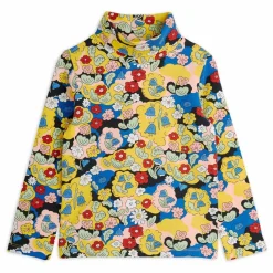 Outlet Mini Rodini Pull Fleuri Coton Bio | Jaune