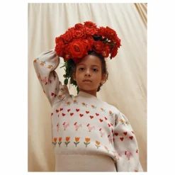 Emile et Ida Pull Fleurs Coton Bio | Ecru Hot