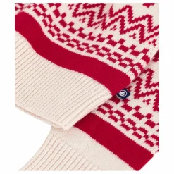 Petit Bateau Pull Jacquard Chevaux Laine | Ecru New