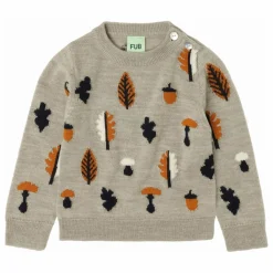 Sale FUB Pull Jaquard Laine de Mérinos Bébé | Beige chiné