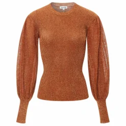 Alma Deia Pull Manches Bouffantes Lurex | Terre de soleil