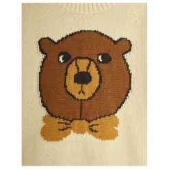 Enfant Mini Rodini Pulls, Gilets|Pulls, Gilets|Pull Ours Intarsia Coton Bio |