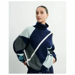 Femme Bompard Pull Oversize Argyle Intarsia Cachemire |