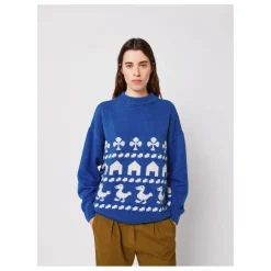 Bobo Choses Pull Oversize Farm Jacquard - Collection Femme | Bleu