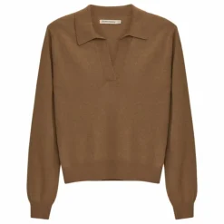 the new society Pull Polo Agatha Laine Extra Fine Recyclée | Camel