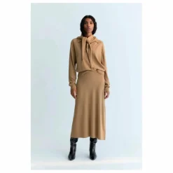 the new society Pull Polo Agatha Laine Extra Fine Recyclée | Camel