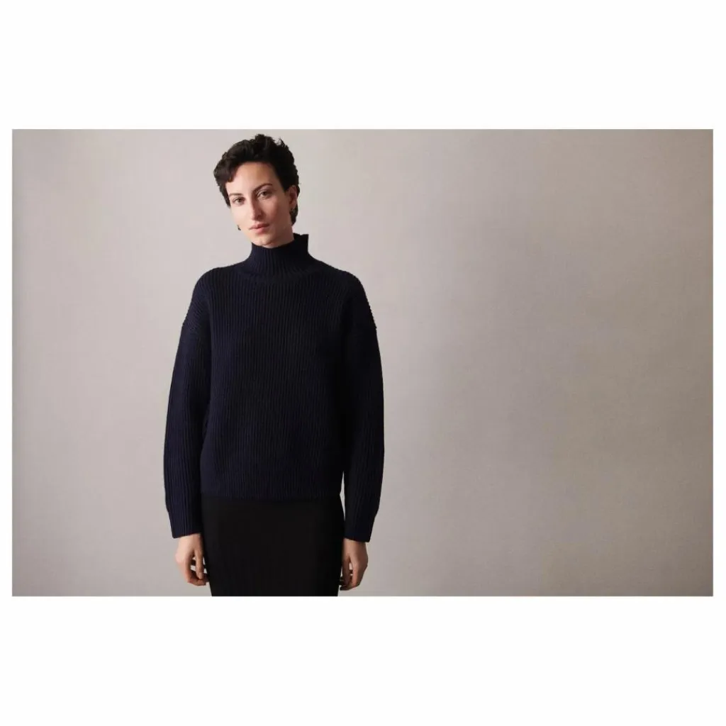 Clearance FUB Pull Raw Laine - Collection Femme | Bleu marine