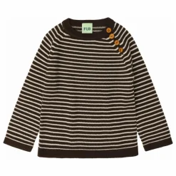 FUB Pull Rayé Laine de Mérinos | Marron Sale