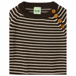 FUB Pull Rayé Laine de Mérinos | Marron Sale