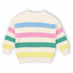 Outlet the new society Pull Rayures Leto Coton Bio | Ecru