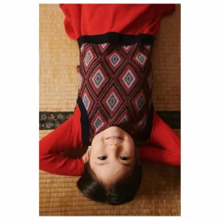 FUB Pull Sans Manches Arlequin Laine de Mérinos | Bleu marine Hot