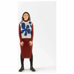 Matona Pull Sans Manches Fleurs Laine | Gris Outlet