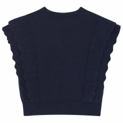 Hot Tartine et Chocolat Pull Sans Manches Laine | Bleu marine