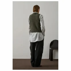 Online Soeur Pull Sans Manches Namaste | Gris chiné