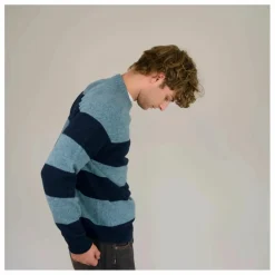 Origin Knitwear Pull Seamless Rayé Laine | Bleu Sale