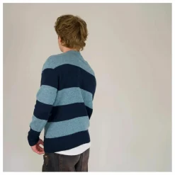 Origin Knitwear Pull Seamless Rayé Laine | Bleu Sale