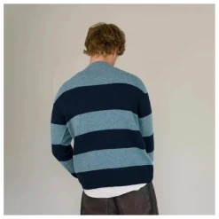 Origin Knitwear Pull Seamless Rayé Laine | Bleu Sale