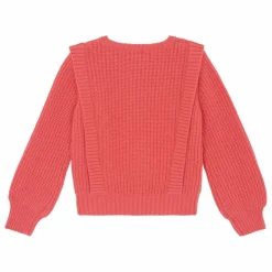 Tartine et Chocolat Pull Torsades Laine | Corail New