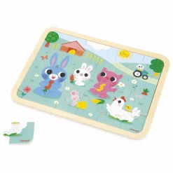 Janod Puzzle à la ferme - 24 pièces Vert Hot