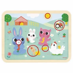 Janod Puzzle à la ferme - 24 pièces Vert Hot