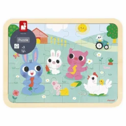 Janod Puzzle à la ferme - 24 pièces Vert Hot
