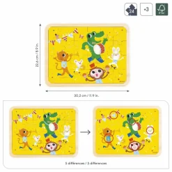 Janod Puzzle C'est la fête - 24 pièces Jaune Hot