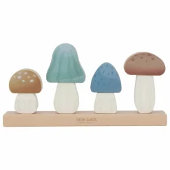 Little Dutch Puzzle champignons à empiler en bois FSC - Forest Friends Multicolore Clearance
