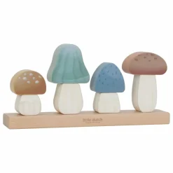 Little Dutch Puzzle champignons à empiler en bois FSC - Forest Friends Multicolore Clearance