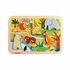 Janod Jouets D'Éveil|Puzzle Chunky zoo